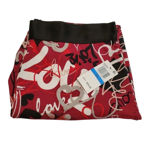 Material Girl Red Print Leggings Women’s Size XL - Picture 2 of 3